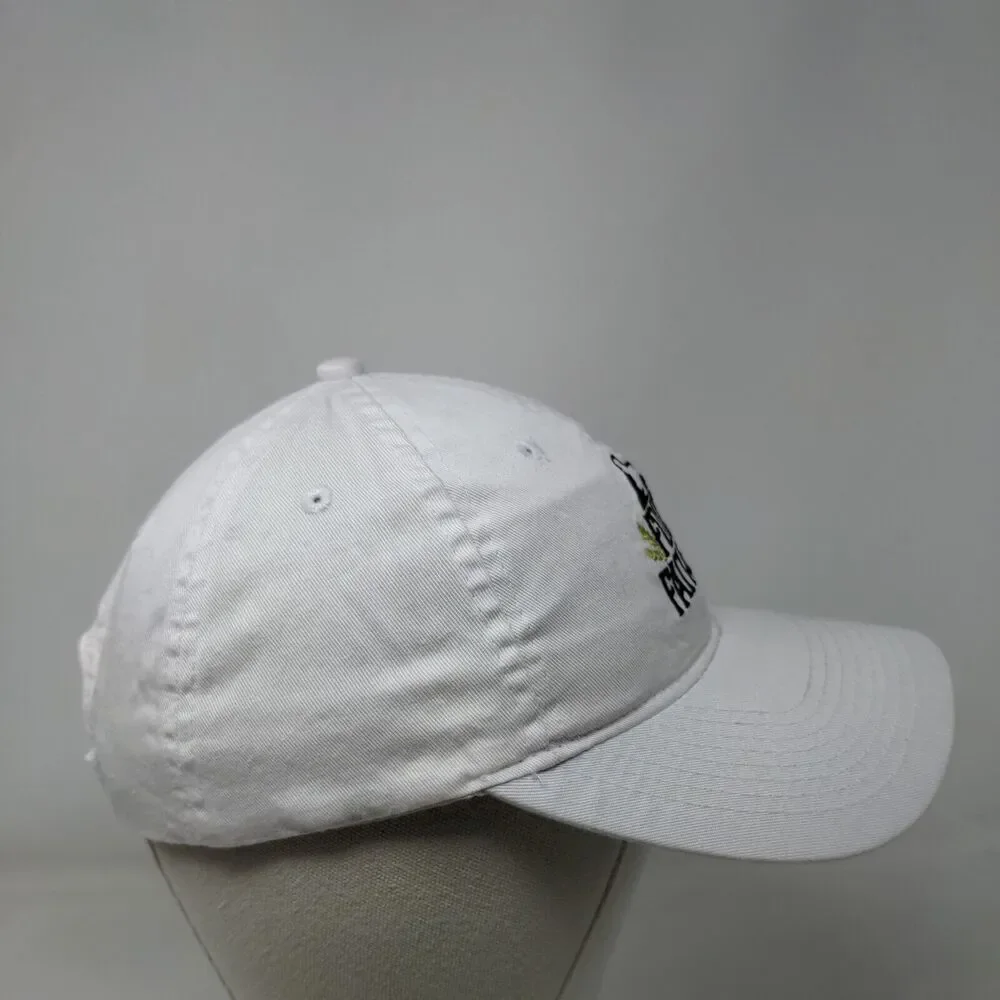 Four Fathers Strapback Hat White One Size Adjustable Embroidered Port & Company